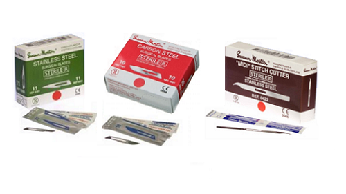 Lame chirurgicale sterile otel-carbon Swann-Morton, cutie 100buc.
