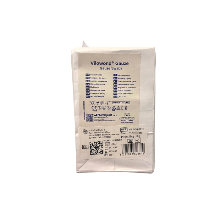 Vilowond, comprese nesterile din tifon, 8 pliuri