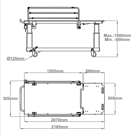 Masa radiotransparenta compatibila C-ARM